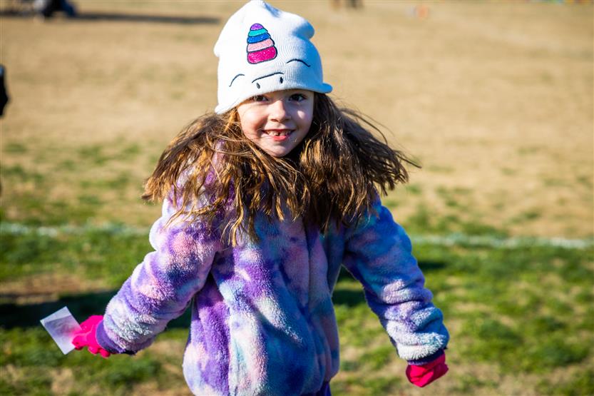 Students run in a Turkey Trot